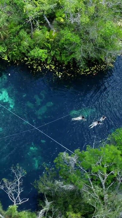 Crystal clear cenote from above @ Cenote CarWash .